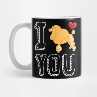 I Love You Poodle Valentine Mug